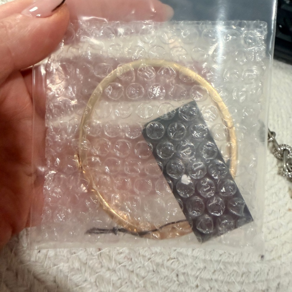 Kate Spade Gold Toned & Black Enamel Bangle Bracelet - NWT - Picture 11 of 11
